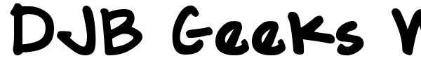 DJB Geeks Who Wear Glasses font preview